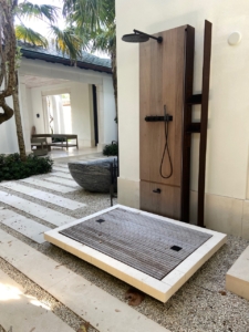 Outside Shower Deck in Marbella Stepping Stones