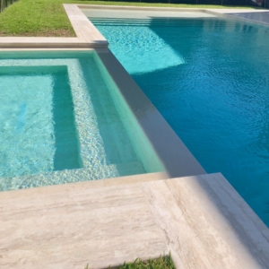 Pool Coping and Interior Pool in Navona Travertine