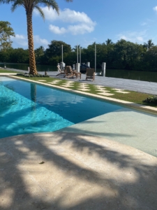 Pool Stepping Stones and Coping in Coquina Shell Stone